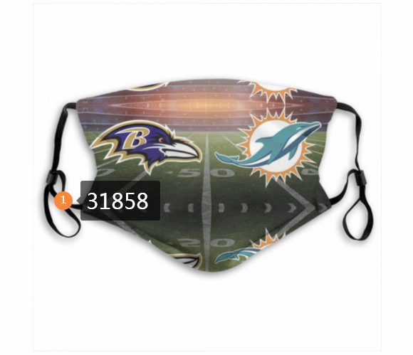 NFL Miami Dolphins 942020 Dust mask with filter->nfl dust mask->Sports Accessory